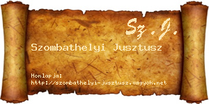Szombathelyi Jusztusz névjegykártya